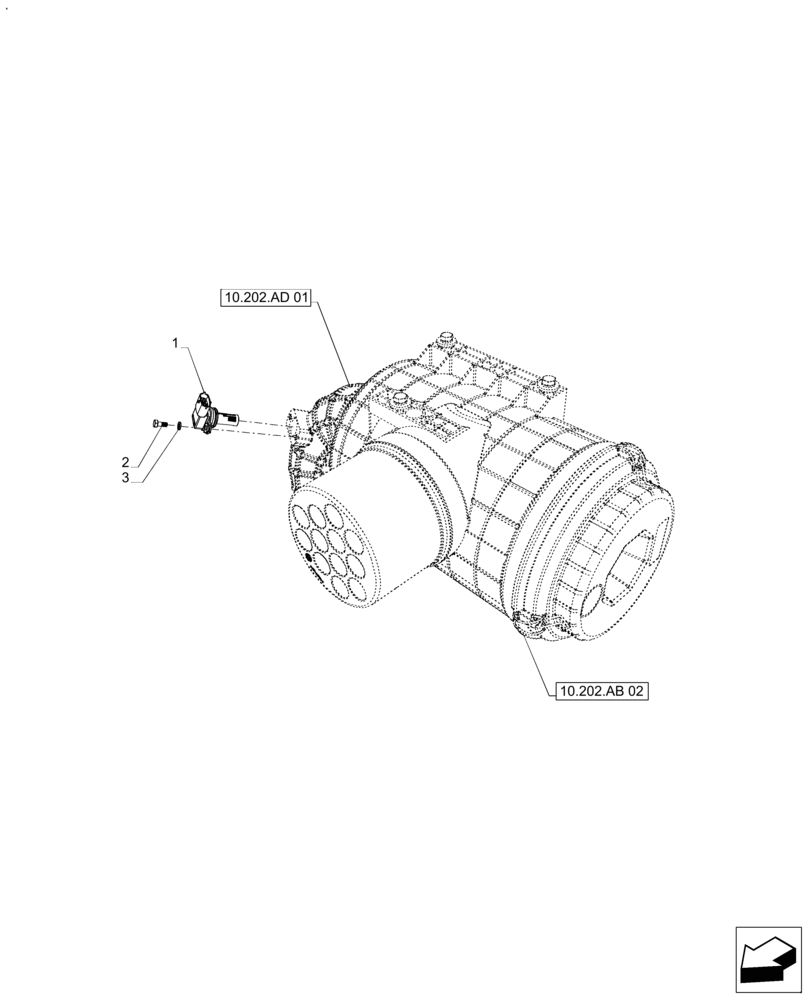 Схема запчастей Case IH FARMALL 110A - (55.014.AC) - VAR - 391290 - AIR CLEANER, SENSOR (55) - ELECTRICAL SYSTEMS