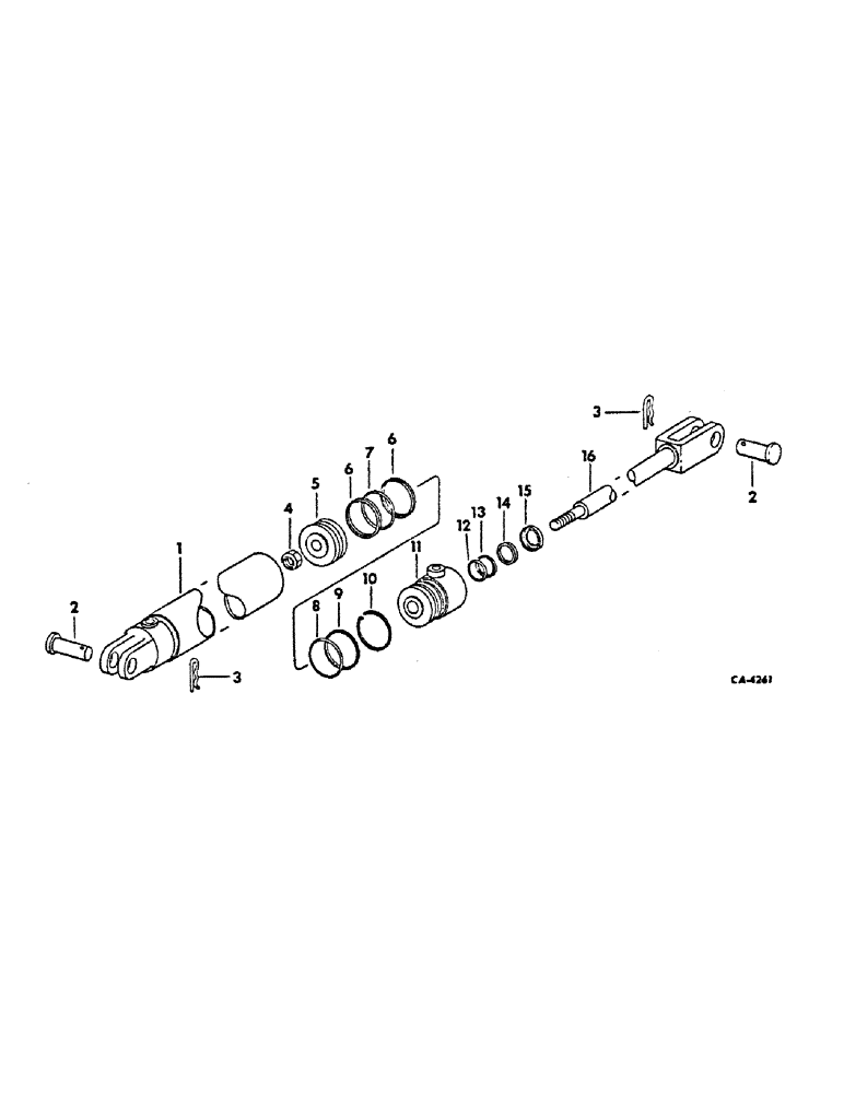 Схема запчастей Case IH 555 - (A-78) - HYDRAULIC CYLINDER, IH, 3.5 X 8 DOUBLE ACTING, 1972 TO 1974 SEASON 