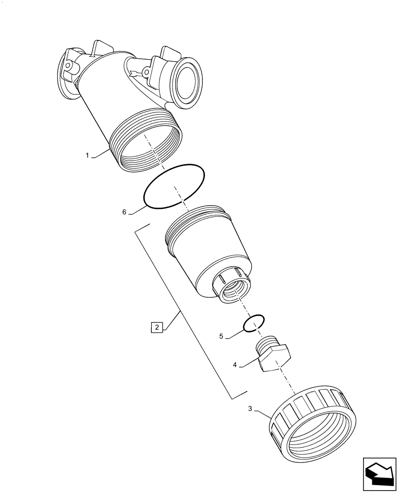 Схема запчастей Case IH PATRIOT 4440 - (78.110.AM[08]) - STANDARD FLOW STRAINER, "Y" STYLE, BSN YGT042519 (78) - SPRAYING