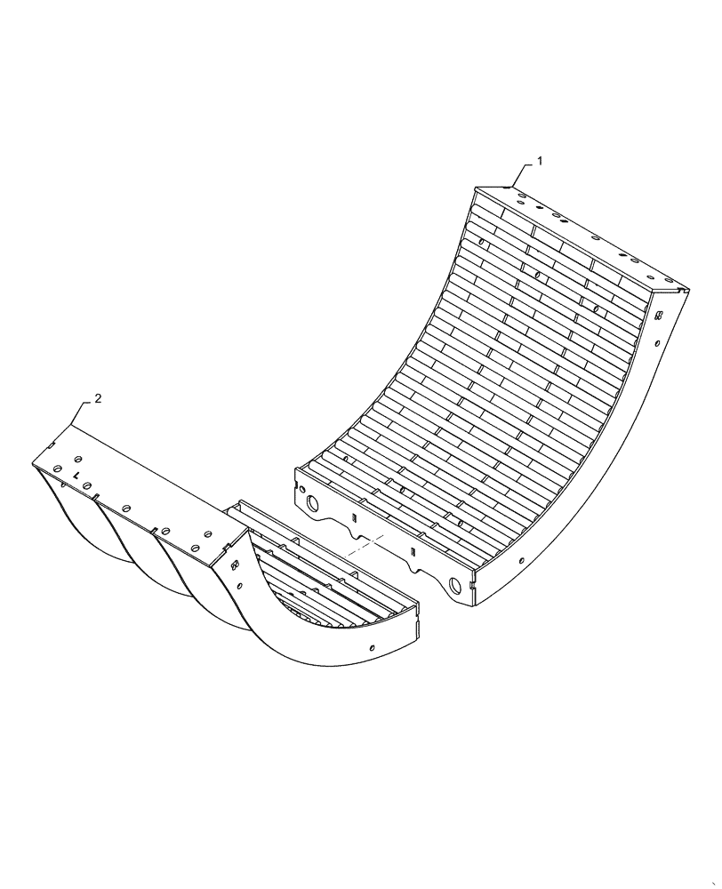 Схема запчастей Case IH 8240 - (66.105.AO[14]) - VAR - 415131 - ROUND BAR CONCAVE, HEAT TREATED (66) - THRESHING