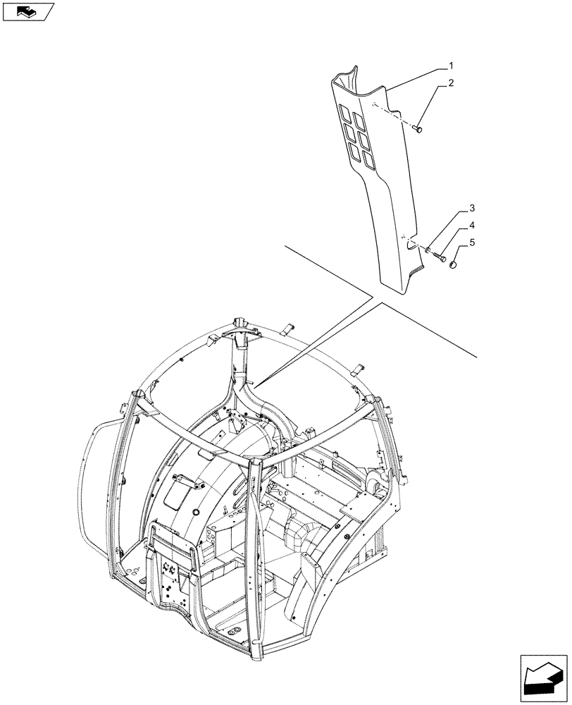 Схема запчастей Case IH PUMA 215 - (90.160.0303) - CONTROLS COVER FOR LARGE TOUCH SCREEN VIRTUAL TERMINAL (VAR.743440-743834-743835) (90) - PLATFORM, CAB, BODYWORK AND DECALS