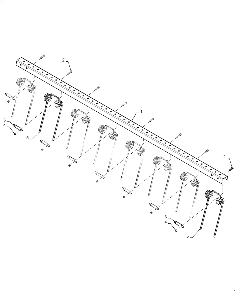 Схема запчастей Case IH TRUE-TANDEM 375 - (75.908.AD[07]) - CHANNEL 8 TINE (75) - SOIL PREPARATION