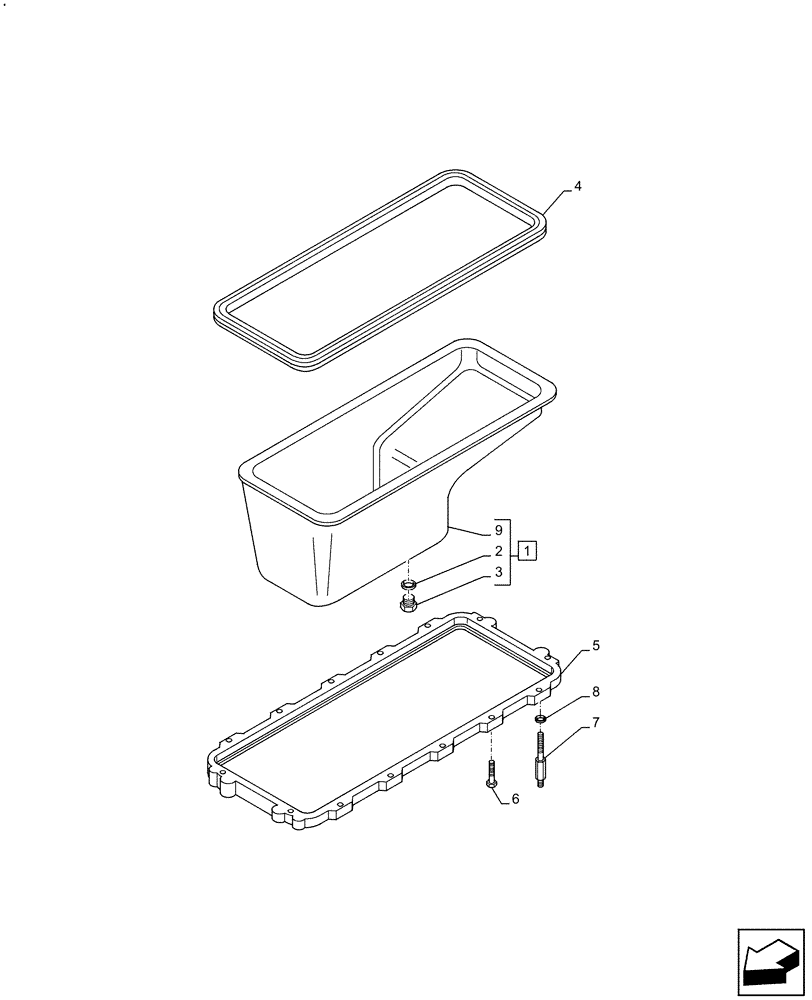 Схема запчастей Case IH F3HFE613 B003 - (10.102.AP) - ENGINE OIL PAN (10) - ENGINE