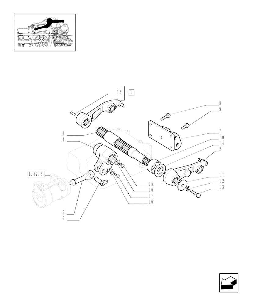 Схема запчастей Case IH JX95 - (1.82.8/01) - (VAR.929) TOW HOOK AND DRAWBAR (PICK-UP) - TRANSMISSION SHAFTCABLE - W/CAB (07) - HYDRAULIC SYSTEM