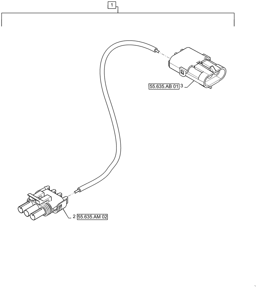 Схема запчастей Case IH PATRIOT 2250 - (55.635.AM[08]) - AIM COMMAND, NOZZLE ALTERNATOR HARNESS (55) - ELECTRICAL SYSTEMS