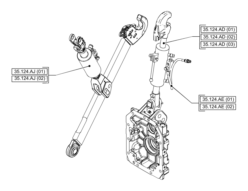 Схема запчастей Case IH PUMA 150 - (00.000.35[08]) - PICTORIAL INDEX - HYDRAULIC SYSTEMS (00) - GENERAL & PICTORIAL INDEX