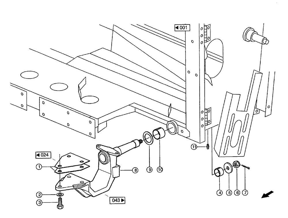 Схема запчастей Case IH 684 - (0041) - HYDRAULIC LIFT - ROCKER ARM (MG6M) (35) - HYDRAULIC SYSTEMS