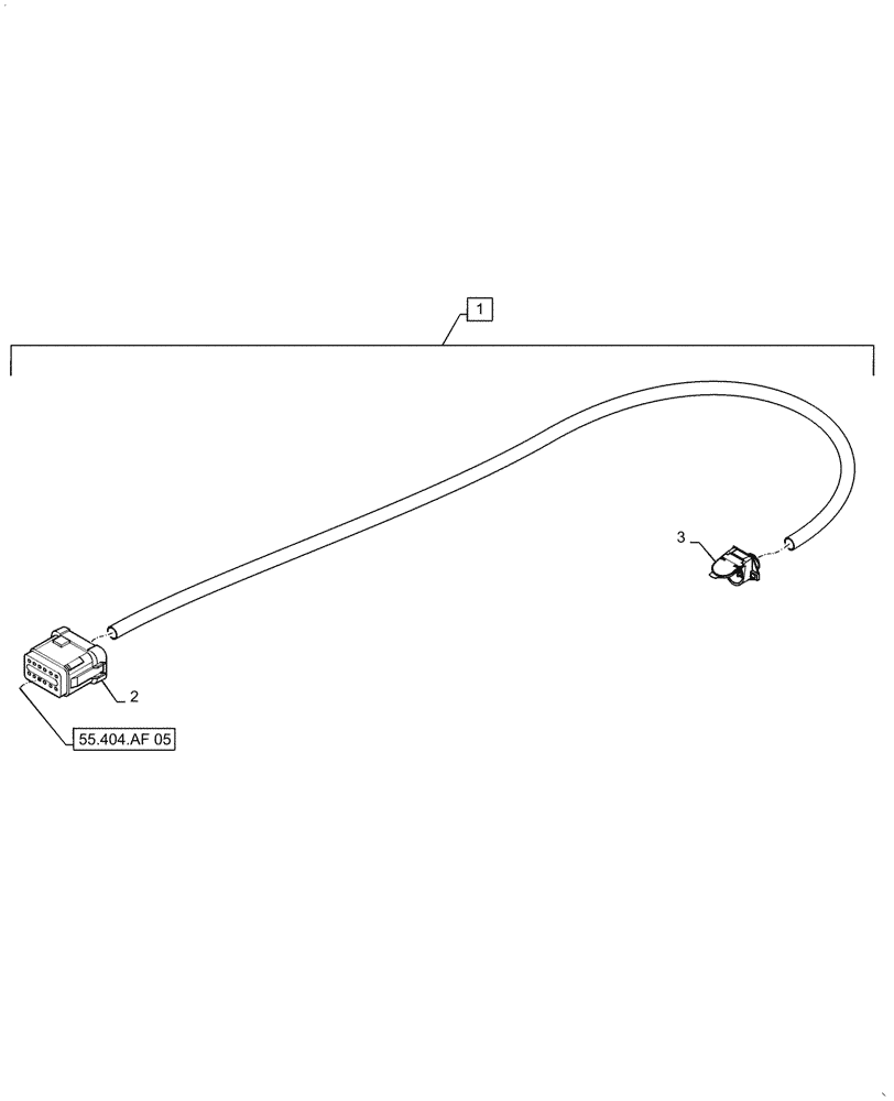 Схема запчастей Case IH TRUE-TANDEM 335 BARRACUDA - (55.010.AA[01]) - WIRE HARNESS REAR EXTENSION (55) - ELECTRICAL SYSTEMS