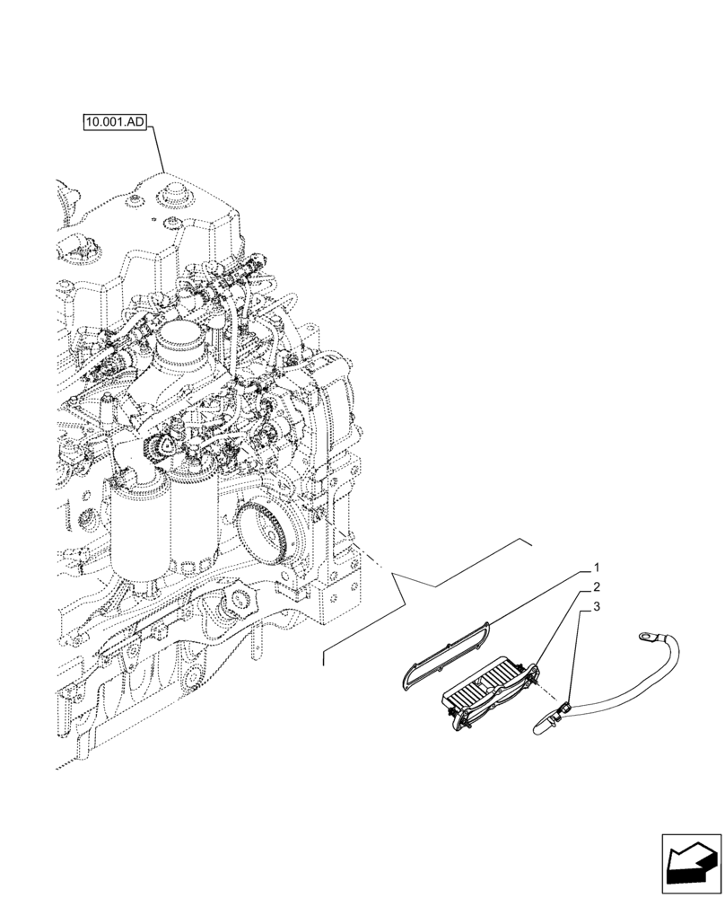 Схема запчастей Case IH PUMA 185 CVT - (55.202.AA) - VAR - 758233, 758234, 758236, 758237, 758238, 758239 - MANIFOLD, HEATER (55) - ELECTRICAL SYSTEMS