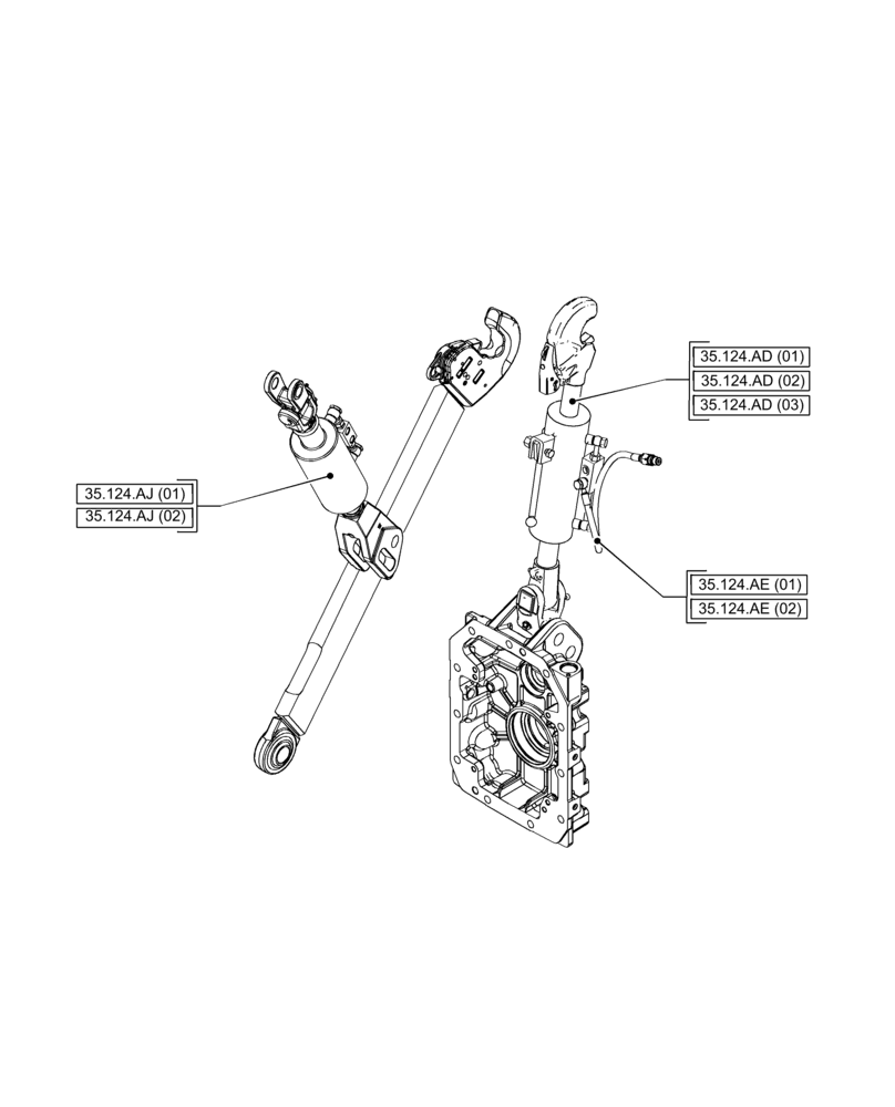 Схема запчастей Case IH PUMA 165 CVT - (35.000.00[08]) - SECTION INDEX - HYDRAULIC SYSTEMS (35) - HYDRAULIC SYSTEMS