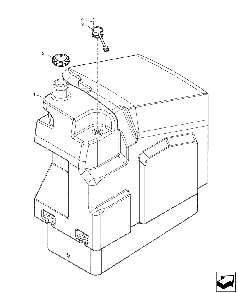 Схема запчастей Case IH PATRIOT 4440 - (10.216.AI[02]) - FUEL TANK, COMPLETE (10) - ENGINE