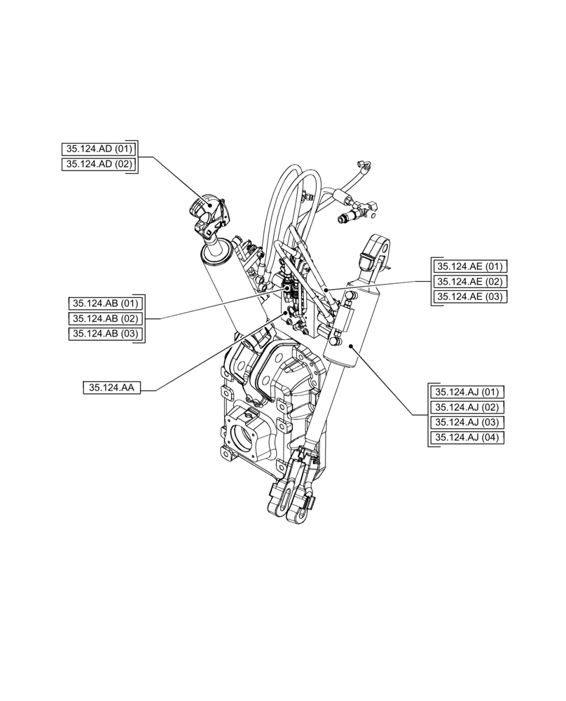 Схема запчастей Case IH PUMA 240 CVT - (35.000.00[07]) - SECTION INDEX - HYDRAULIC SYSTEMS (35) - HYDRAULIC SYSTEMS
