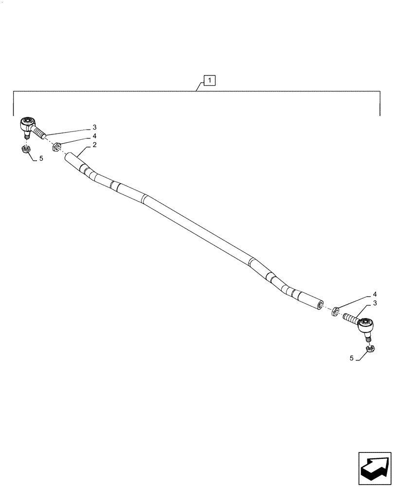 Схема запчастей Case IH MAGNUM 260 - (41.106.AD[01]) - VAR - 429286 TIE-ROD, CLASS 4.5 (41) - STEERING