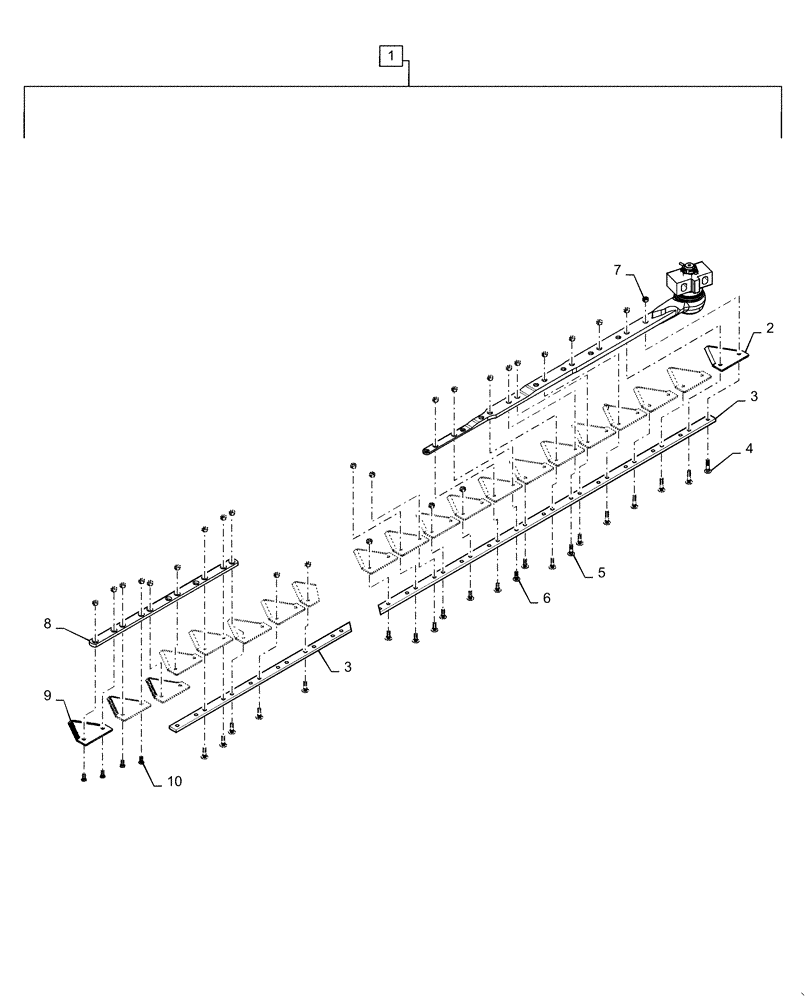 Схема запчастей Case IH 3020-30 - (58.110.03[04]) - KNIFE ASSY, SPARES, DD, RH (58) - ATTACHMENTS/HEADERS