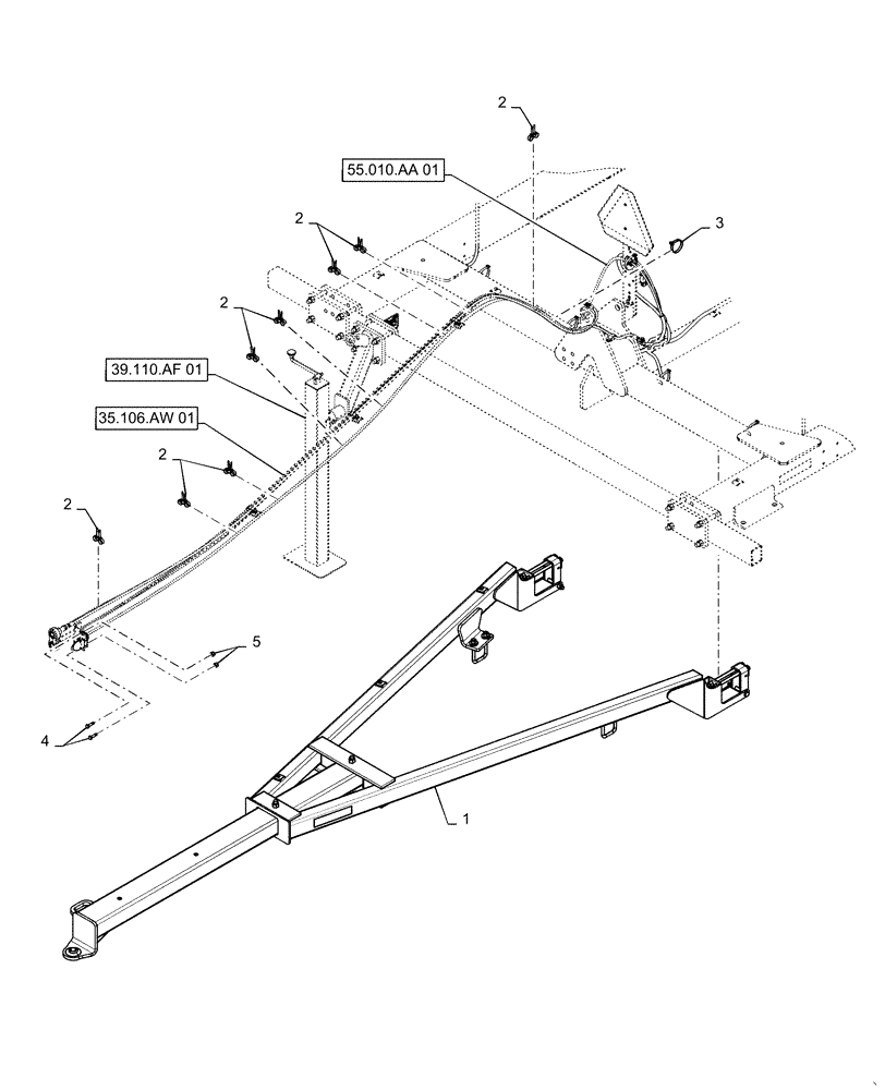 Схема запчастей Case IH TRUE-TANDEM 375 - (37.100.AA[01]) - REAR HITCH MEDIUM LARGE 345/375 (37) - HITCHES, DRAWBARS & IMPLEMENT COUPLINGS