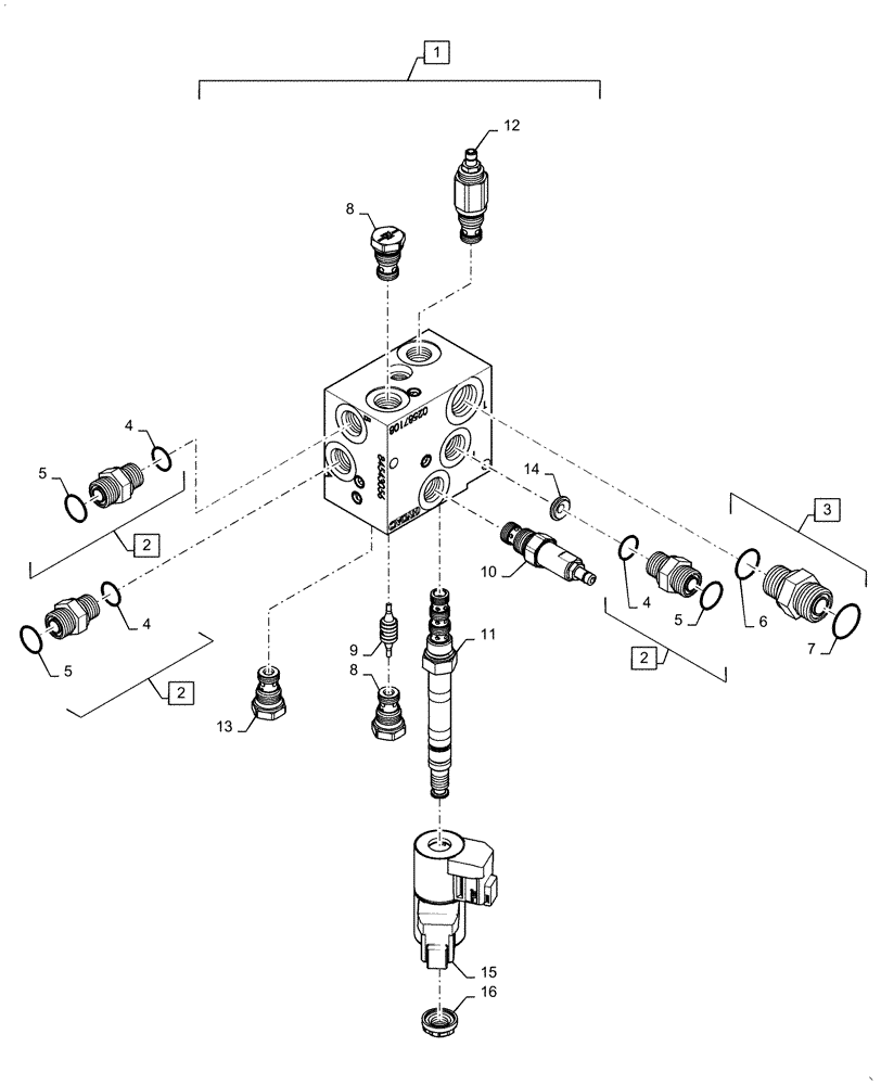 Схема запчастей Case IH 8240 - (35.568.AA) - VAR - 425360, 425428 - HYDRAULIC VALVE, KNIFE ASSY (35) - HYDRAULIC SYSTEMS