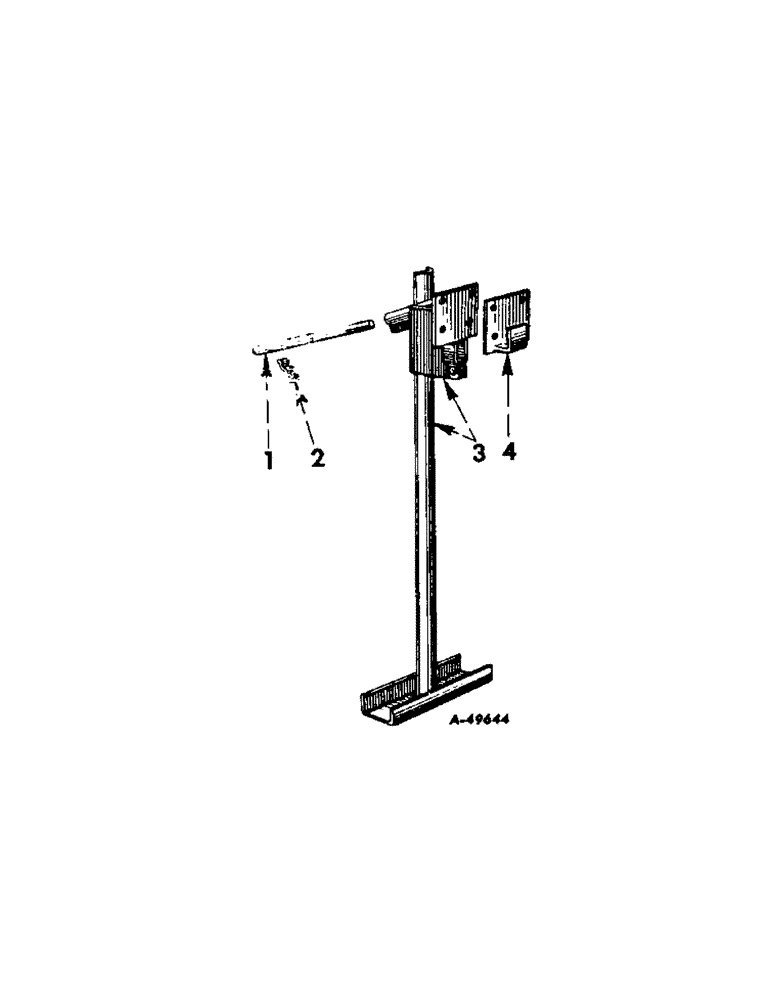 Схема запчастей Case IH 449A - (E-32) - TRANSPORT ATTACHMENT, LIFTING JACK, FOR SIX-ROW 