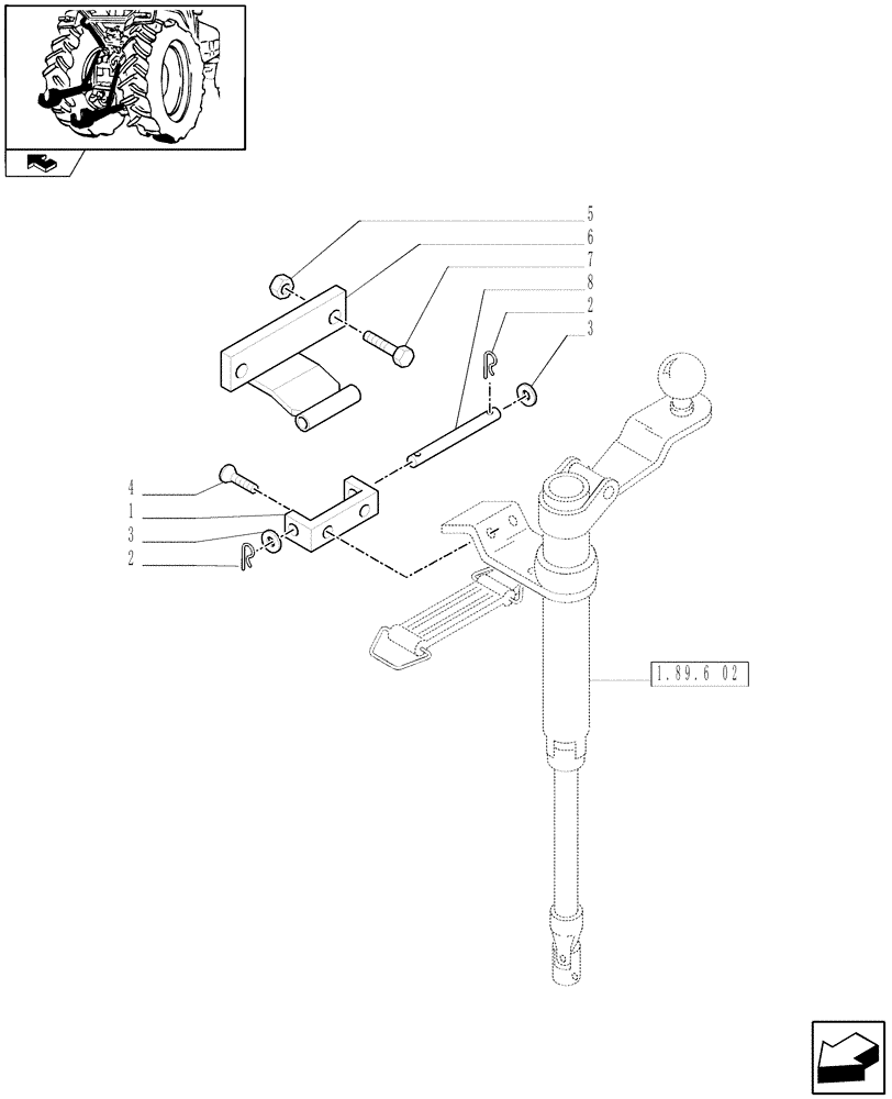 Схема запчастей Case IH FARMALL 60 - (1.89.6[03]) - IMPLEMENT CARRIER (09) - IMPLEMENT LIFT