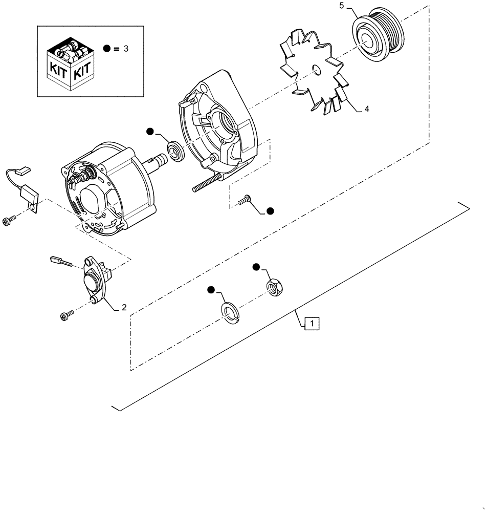 Схема запчастей Case IH RPZ125 - (55.301.AA) - ALTERNATOR ASSEMBLY (55) - ELECTRICAL SYSTEMS