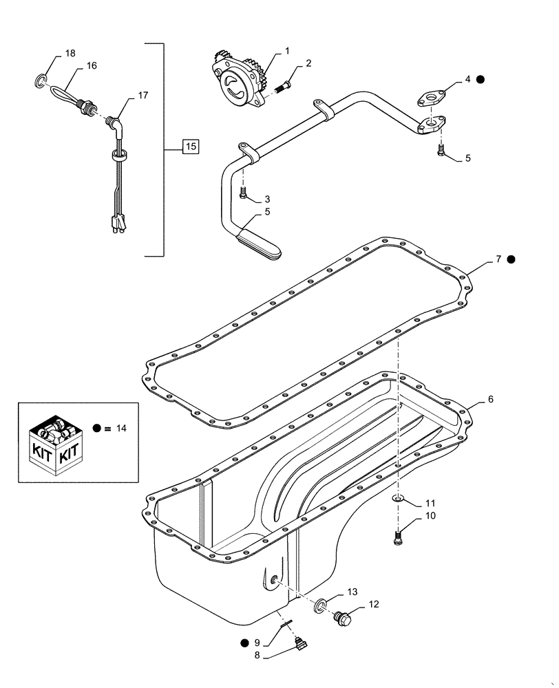 Схема запчастей Case IH RPZ145 - (10.102.AD) - OIL PUMP & PAN (10) - ENGINE