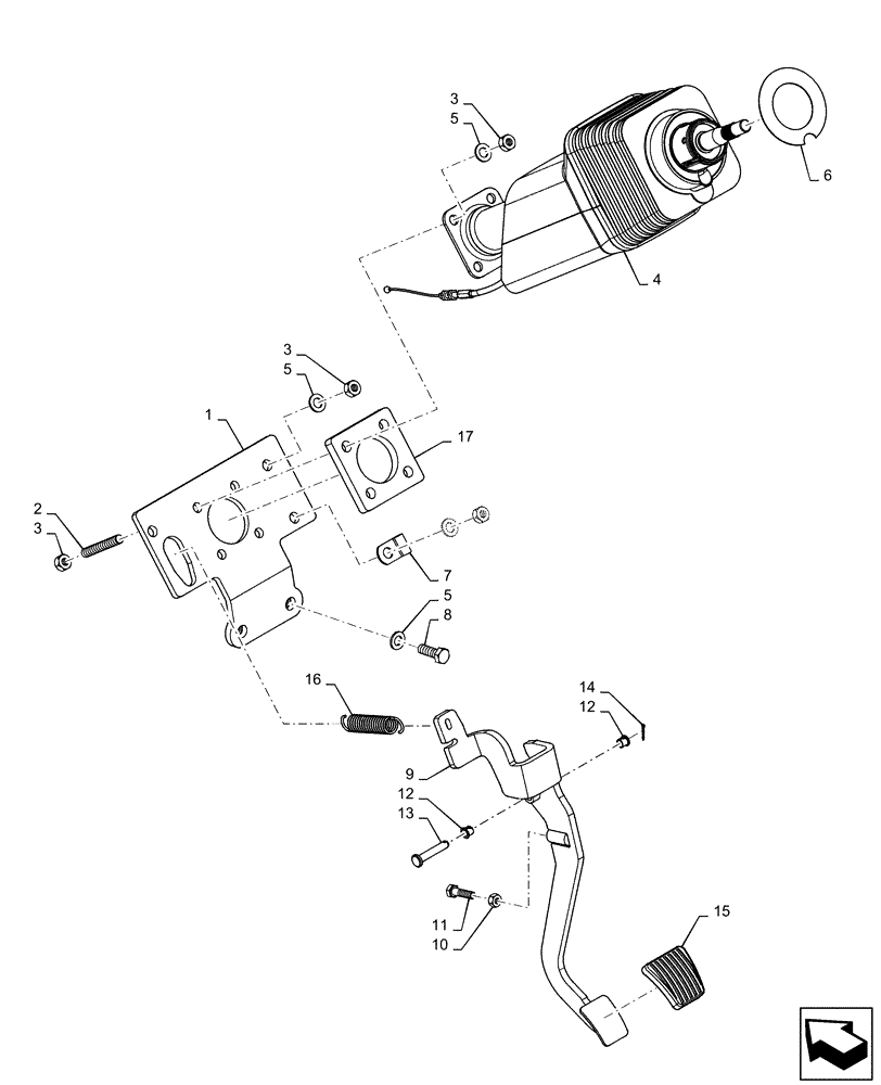 Схема запчастей Case IH STEIGER 620 - (41.101.AB[02]) - STEERING COLUMN, BTW ZEF303001 - ZFF308000 (41) - STEERING