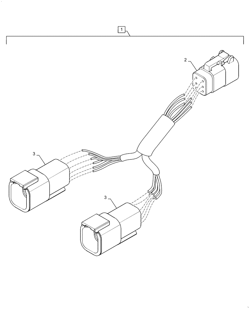 Схема запчастей Case IH PATRIOT 3240 - (55.635.AM[17]) - AIM COMMAND PRO, Y - ADAPTER HARNESS (55) - ELECTRICAL SYSTEMS