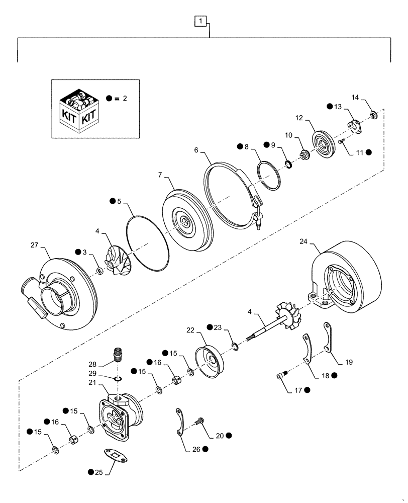 Схема запчастей Case IH RPZ125 - (10.250.AC) - TURBOCHARGER (10) - ENGINE