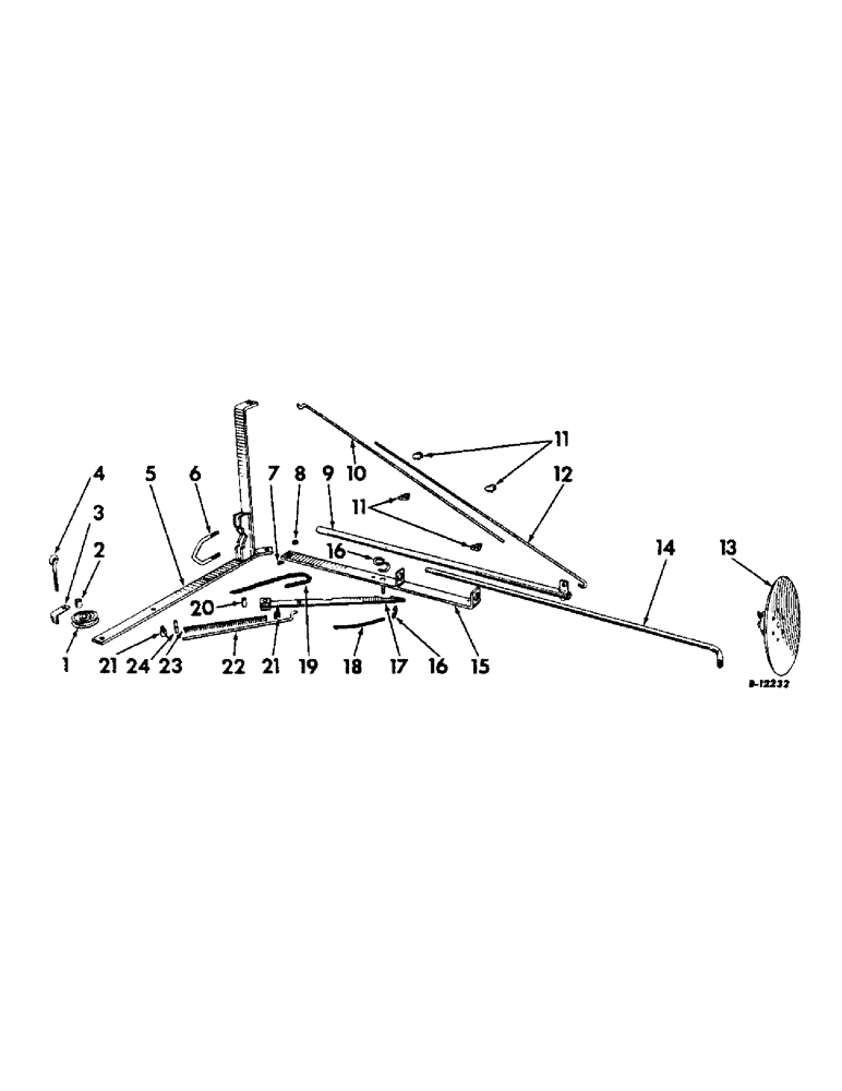 Схема запчастей Case IH 185 - (B-31) - SEMI-AUTOMATIC MARKER, MARKER RODS AND CHAINS / PRODUCT GRAPHICS 