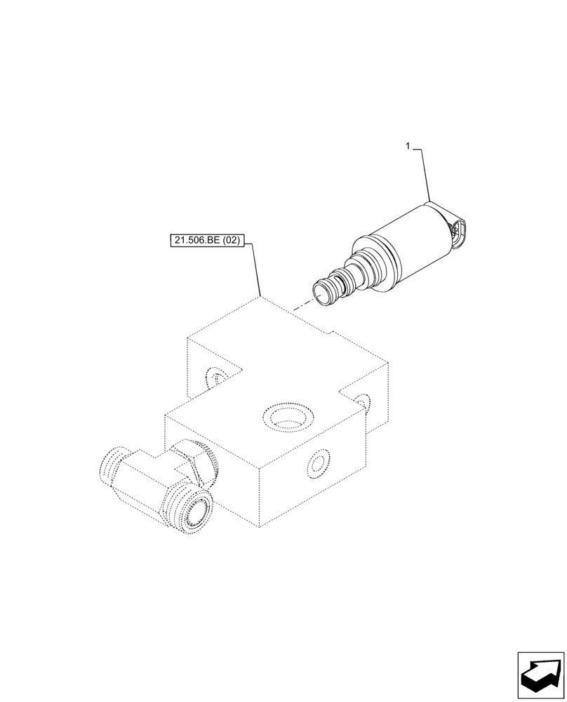 Схема запчастей Case IH PUMA 185 CVT - (55.024.AH[04]) - VAR - 337428, 391138, 758022 - TRANSMISSION CONTROL VALVE, SOLENOID (55) - ELECTRICAL SYSTEMS