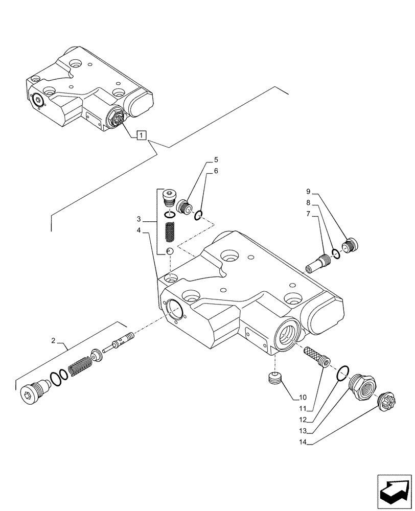 Схема запчастей Case IH PUMA 200 CVT - (35.204.BE[17]) - VAR - 758064, 758065, 758066 - CONTROL VALVE SECTION, COMPONENTS (35) - HYDRAULIC SYSTEMS