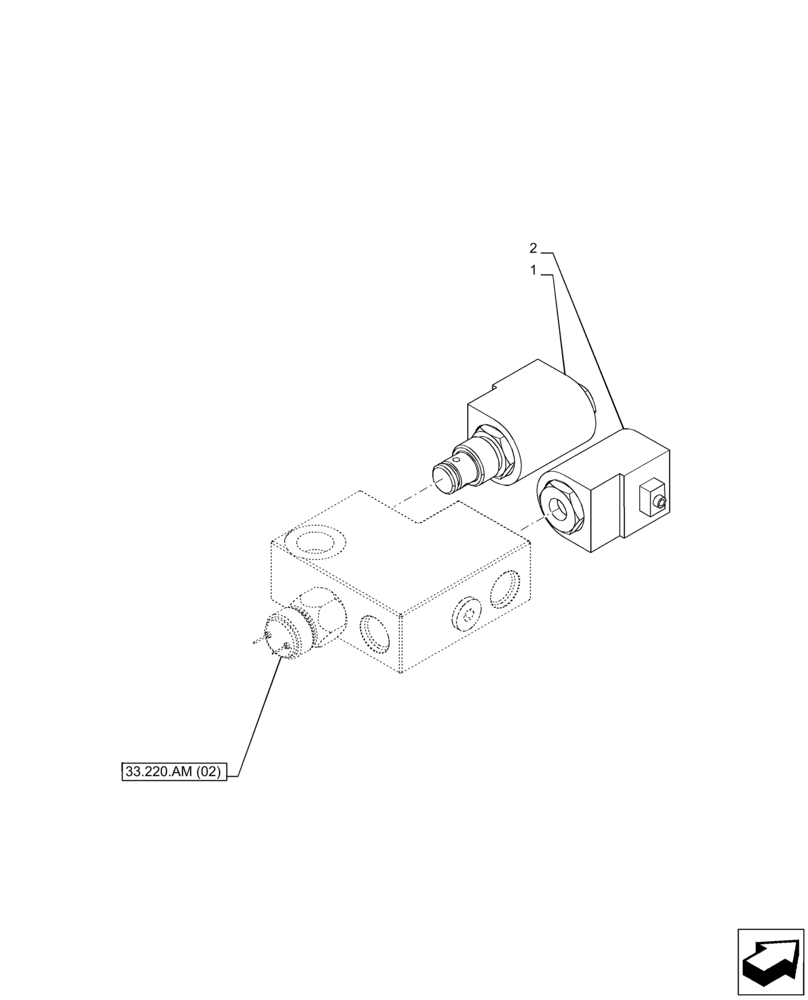 Схема запчастей Case IH PUMA 165 - (55.032.AD) - VAR - 758040, 758042 - TRAILER BRAKE VALVE, SOLENOID (55) - ELECTRICAL SYSTEMS