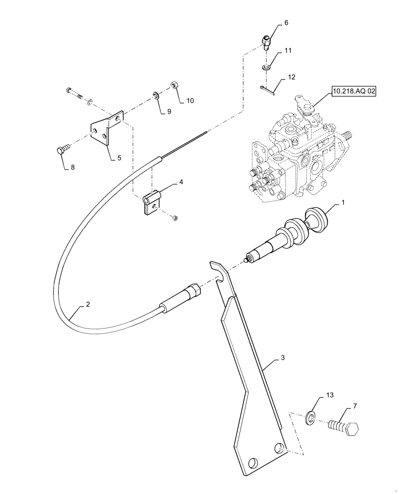 Схема запчастей Case IH RPZ85 - (10.220.AA[02]) - THROTTLE CONTROL (10) - ENGINE