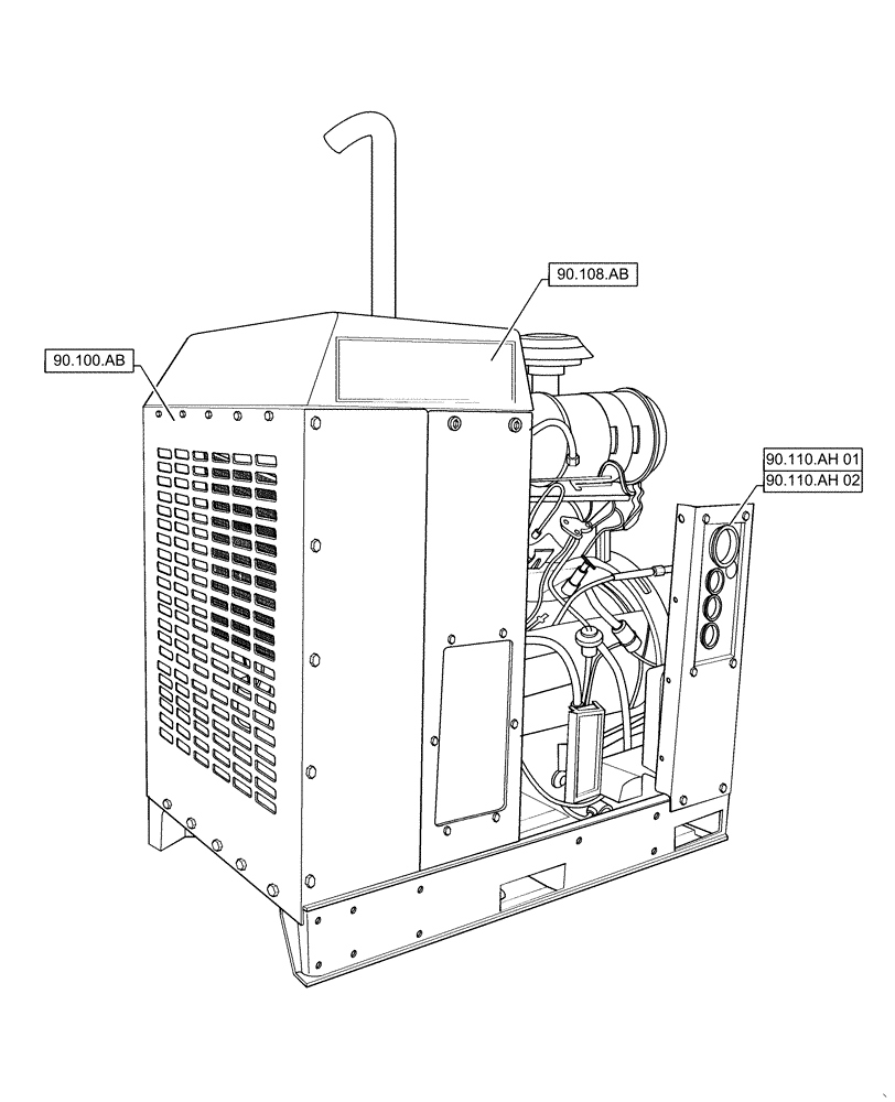 Схема запчастей Case IH RPZ125 - (90.000.00) - SECTION INDEX - PLATFORM, CAB, BODYWORK AND DECALS (90) - PLATFORM, CAB, BODYWORK AND DECALS