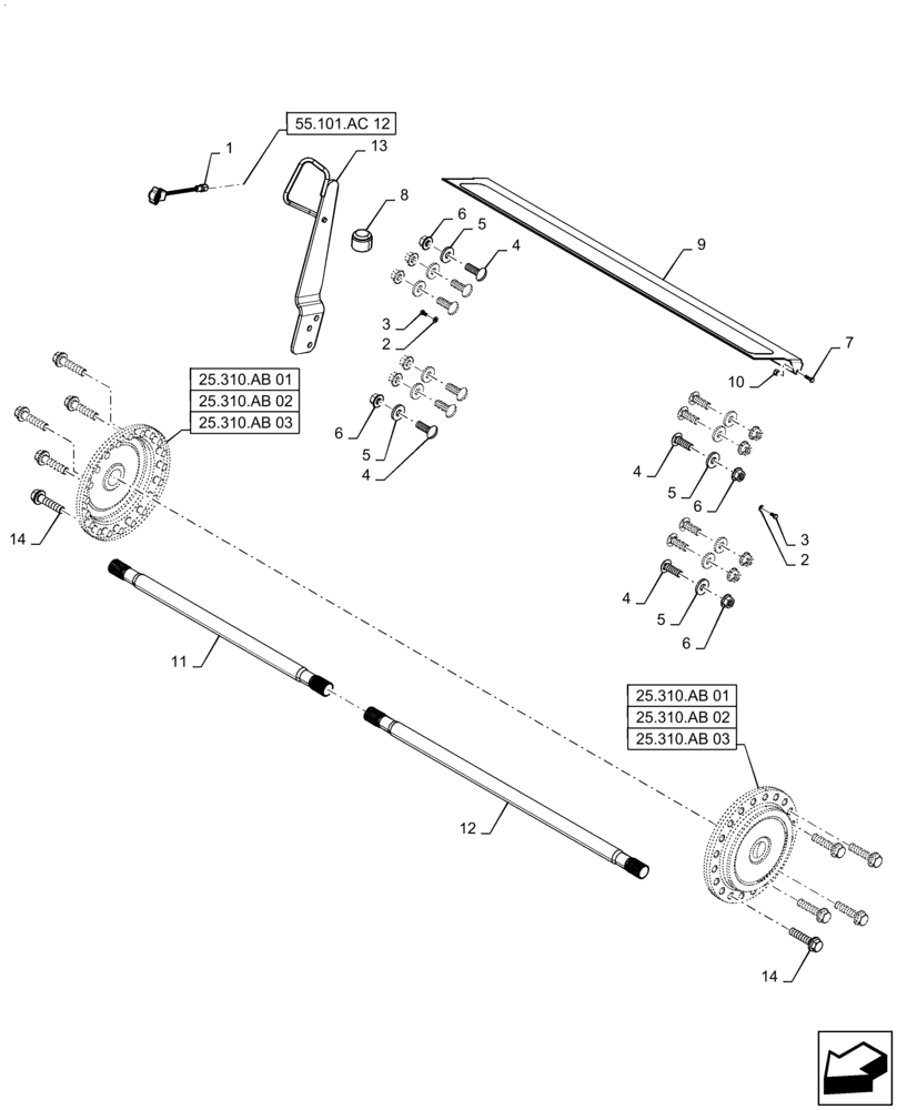 Схема запчастей Case IH 9240 - (60.110.AA[03]) - VAR - 425070 - ADAPTER, FEEDER, HILLCO (60) - PRODUCT FEEDING