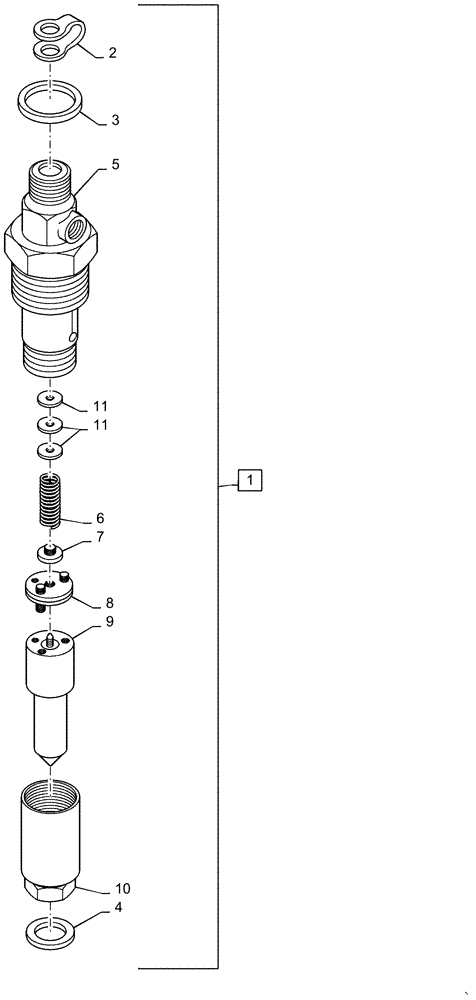 Схема запчастей Case IH RPZ125 - (10.218.AF) - FUEL INJECTOR (10) - ENGINE