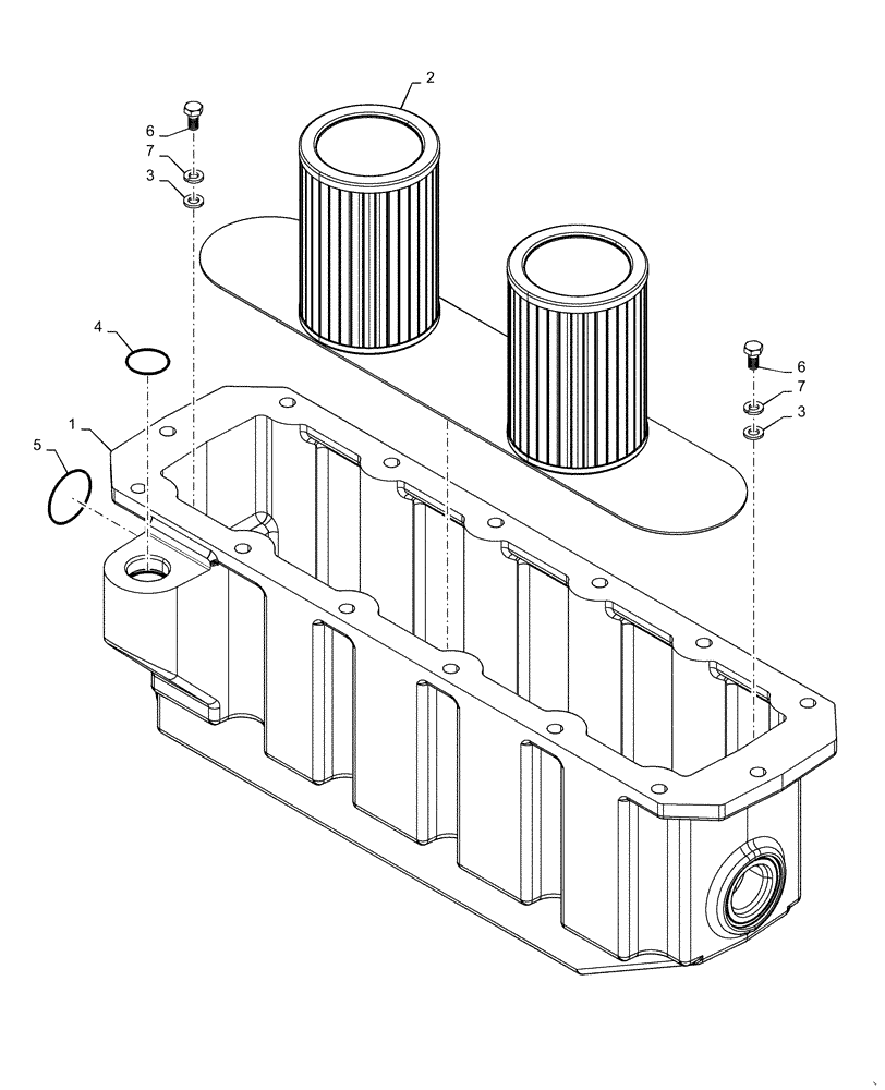 Схема запчастей Case IH 8240 - (14.100.AR[09]) - VAR - 425465, 425464, 425361, 425362 - OIL PAN, FILTER, PTO (14) - MAIN GEARBOX & DRIVE