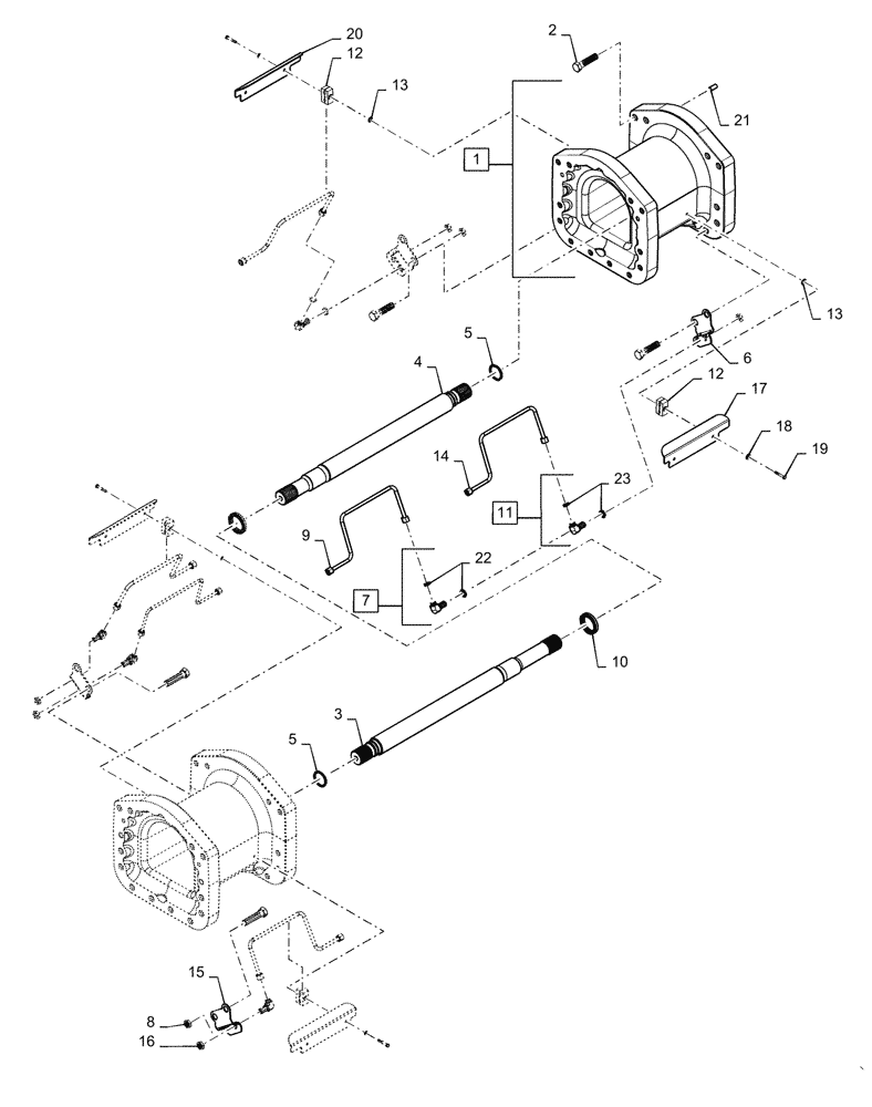 Схема запчастей Case IH STEIGER 350 - (27.100.AK[04]) - 120" TREAD SPACER ASSEMBLY (27) - REAR AXLE SYSTEM