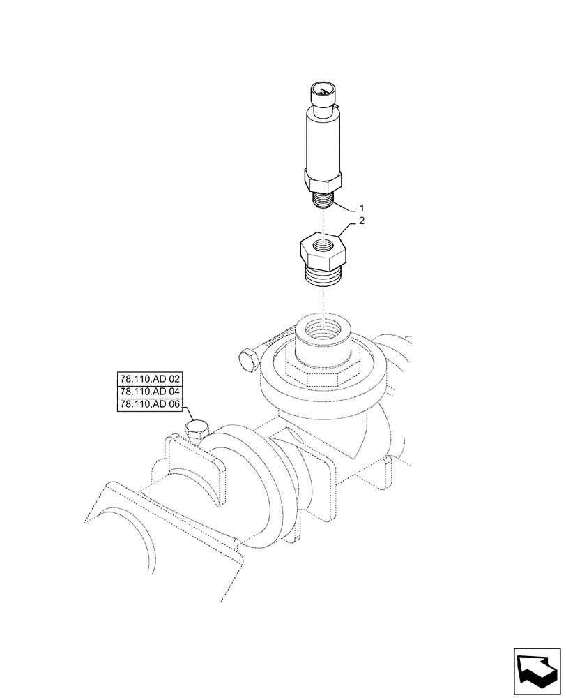 Схема запчастей Case IH PATRIOT 3340 - (55.635.AM[09]) - AIM COMMAND, PRESSURE SENSOR (55) - ELECTRICAL SYSTEMS