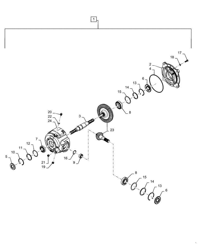 Схема запчастей Case IH 9230 - (60.110.10) - GEARBOX, HEADER (60) - PRODUCT FEEDING