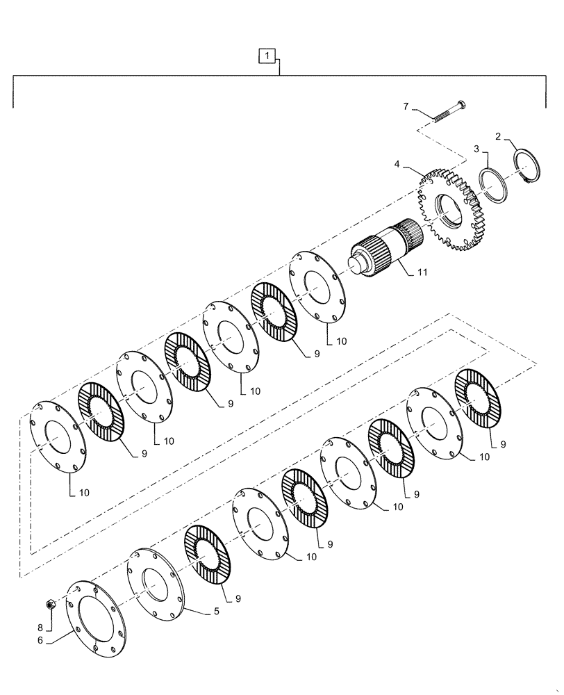 Схема запчастей Case IH 9240 - (60.150.AE[02]) - SLIP CLUTCH, GEARBOX, HEADER, FEEDER (60) - PRODUCT FEEDING