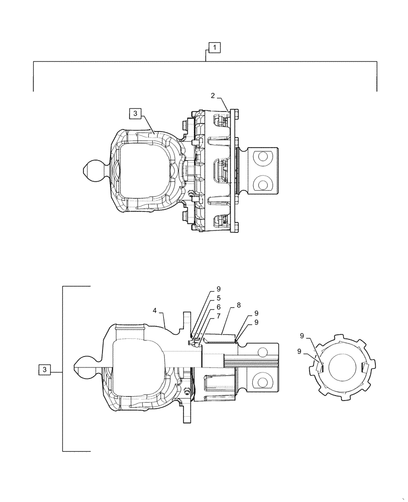 Схема запчастей Case IH DC102 - (01.08[03]) - PTO, CLUTCH, OVERRUNNING, WEASLER (01) - PTO DRIVE SHAFT