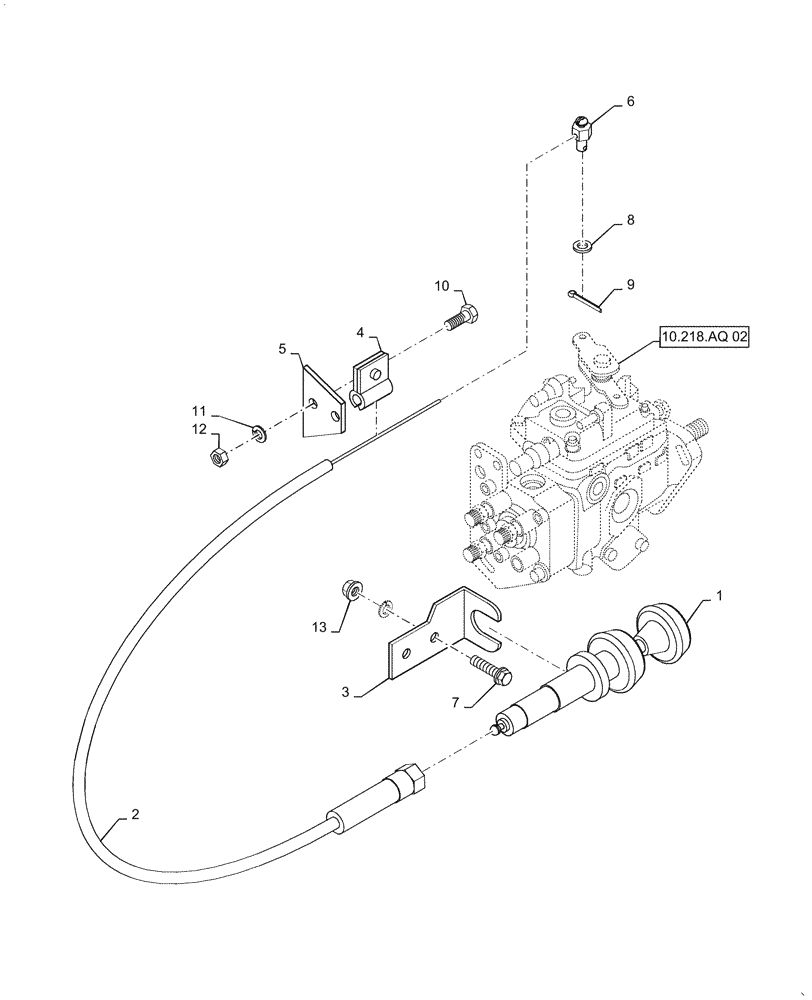 Схема запчастей Case IH RPZ65 - (10.220.AA[01]) - THROTTLE CONTROL (10) - ENGINE