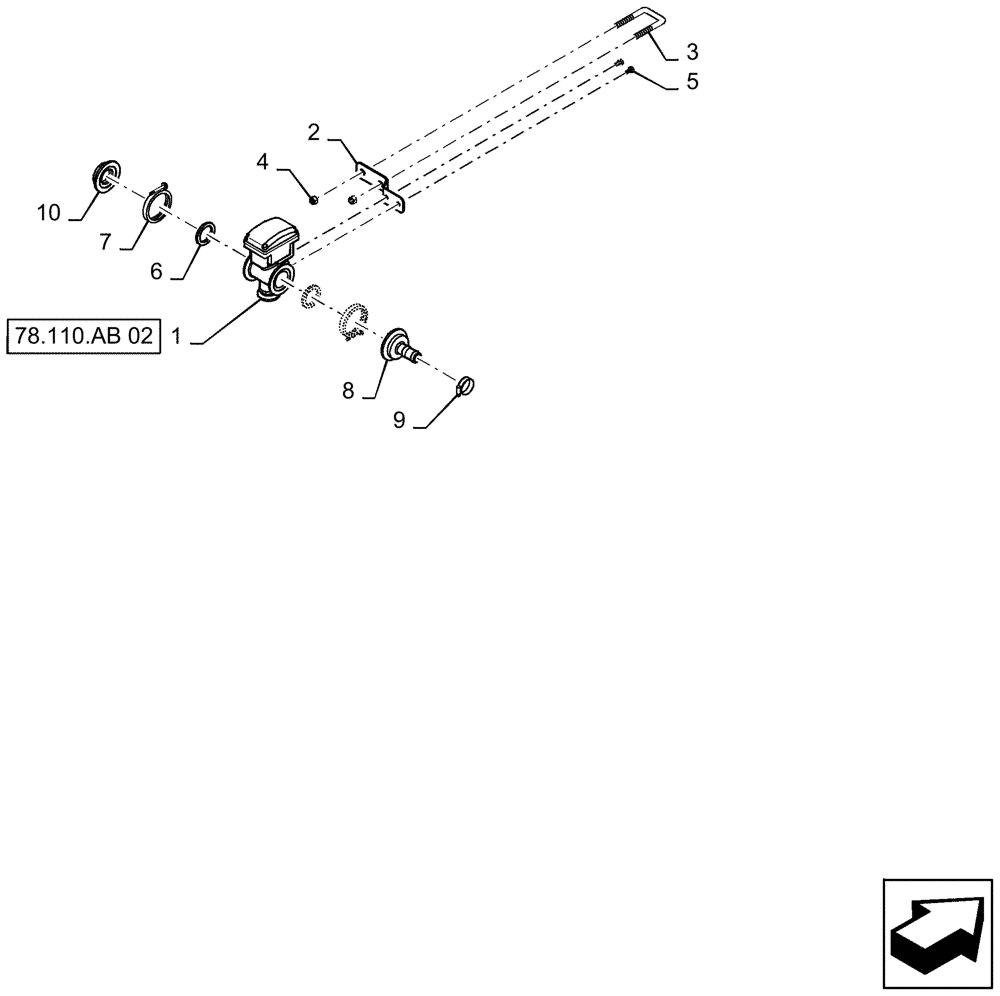 Схема запчастей Case IH PATRIOT 4440 - (78.110.AL[11]) - 90/100, 6 SECTION, LO-FLOW, OUTER BOOM PLUMBING, LH BSN YGT042519 (78) - SPRAYING