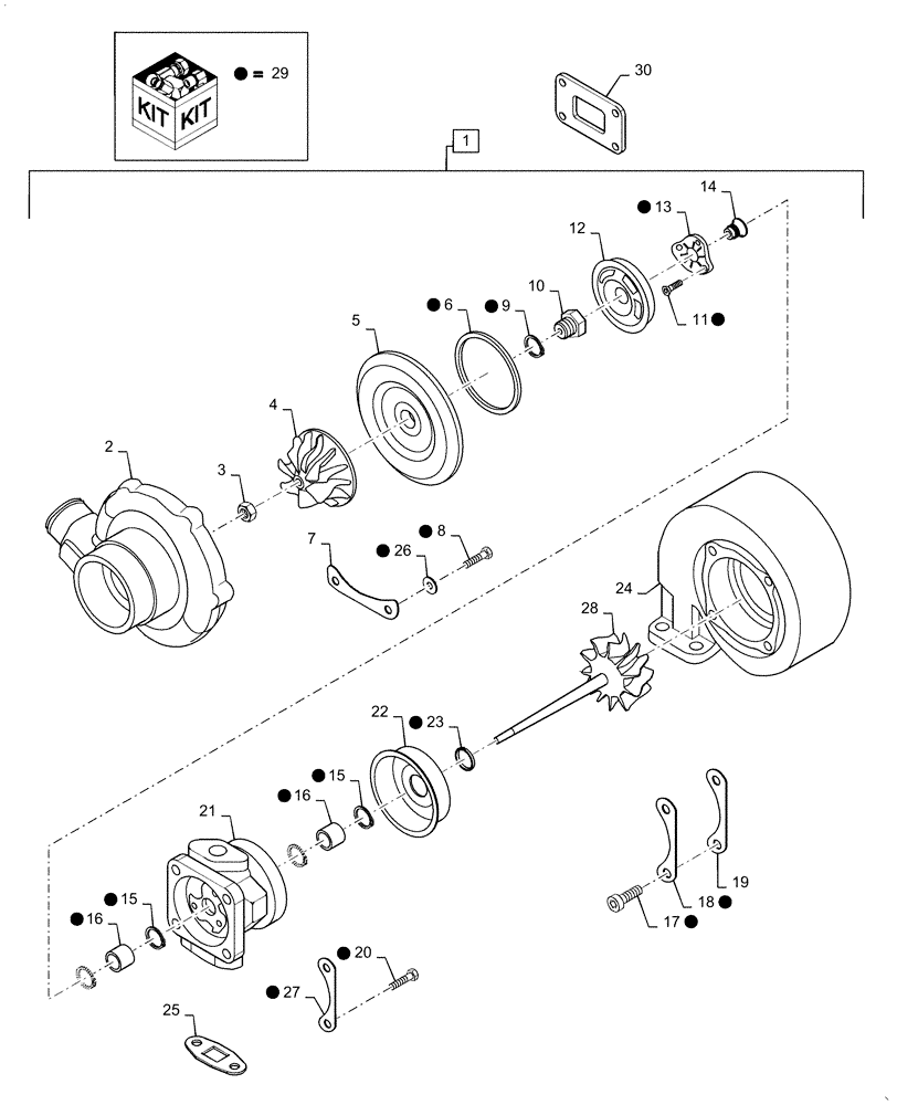 Схема запчастей Case IH RPZ85 - (10.250.AC) - TURBOCHARGER (10) - ENGINE