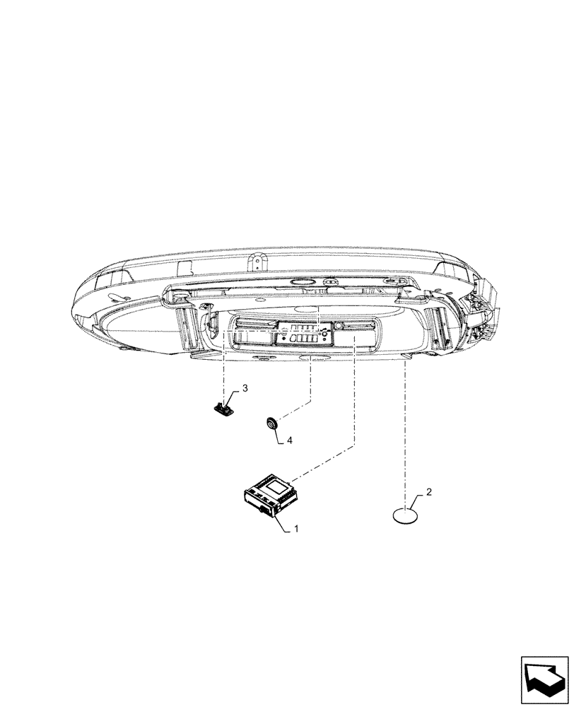 Схема запчастей Case IH QUADTRAC 420 - (55.512.AA[04]) - RADIO, AM/FM/WB, ASN ZEF303001 (55) - ELECTRICAL SYSTEMS