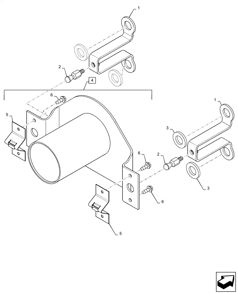 Схема запчастей Case IH MAGNUM 315 - (31.114.AF[02]) - GUARD, PTO SHAFT (31) - IMPLEMENT POWER TAKE OFF