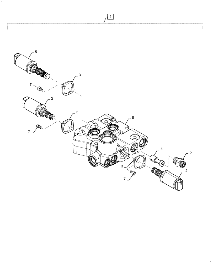 Схема запчастей Case IH MAGNUM 340 - (27.100.AD[03]) - VAR - 429330 - , HYDRAULIC LUBE LINE VALVE (27) - REAR AXLE SYSTEM