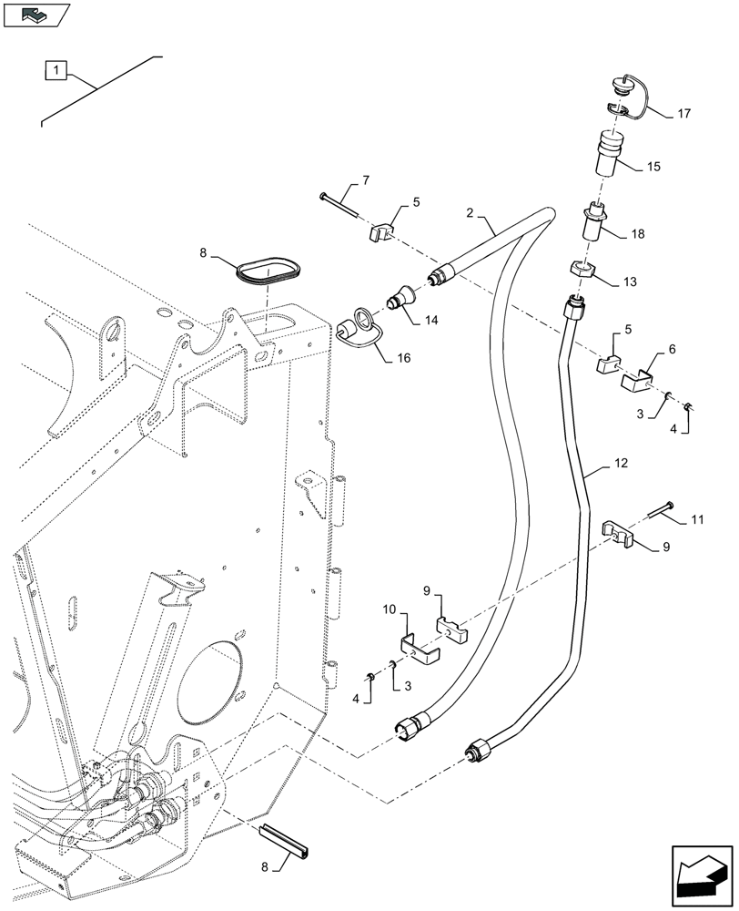 Схема запчастей Case IH 3050-35FT - (88.058.050[02]) - DIA KIT : HYDRAULIC KIT FOR VERTICAL RAPESEED KNIFES - D998 (88) - ACCESSORIES