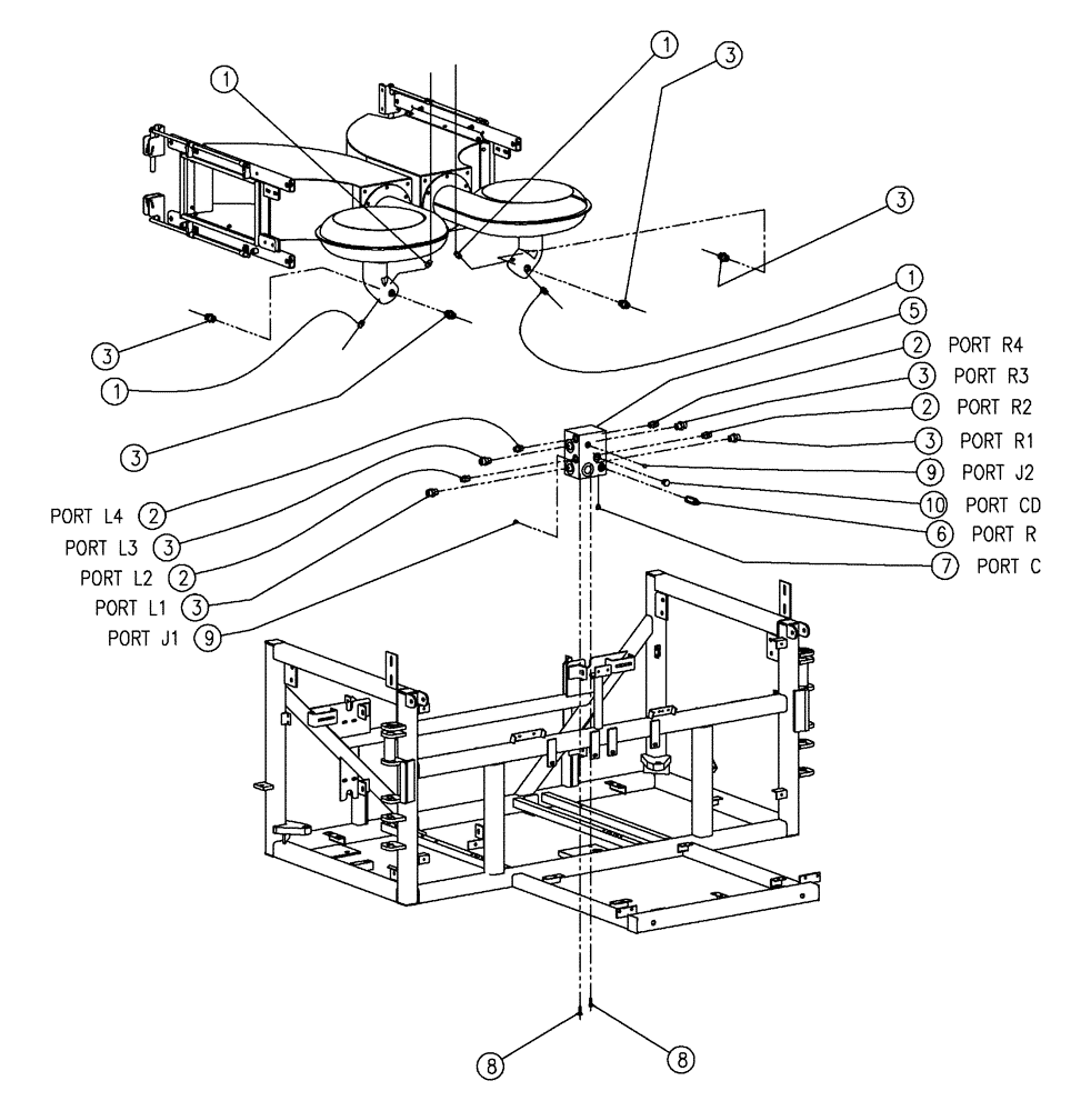 Схема запчастей Case IH FLX810 - (01-024) - FAN LOOP HYDRAULIC GROUP Basic Unit