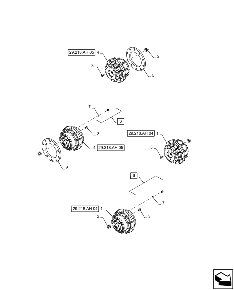 Схема запчастей Case IH PATRIOT 3340 - (29.218.AH[03]) - WHEEL HUBS (29) - HYDROSTATIC DRIVE